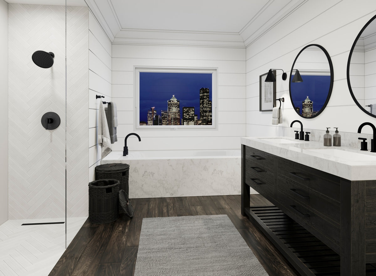 Pfister LG49-NCPB Matte Black - room scene 1
