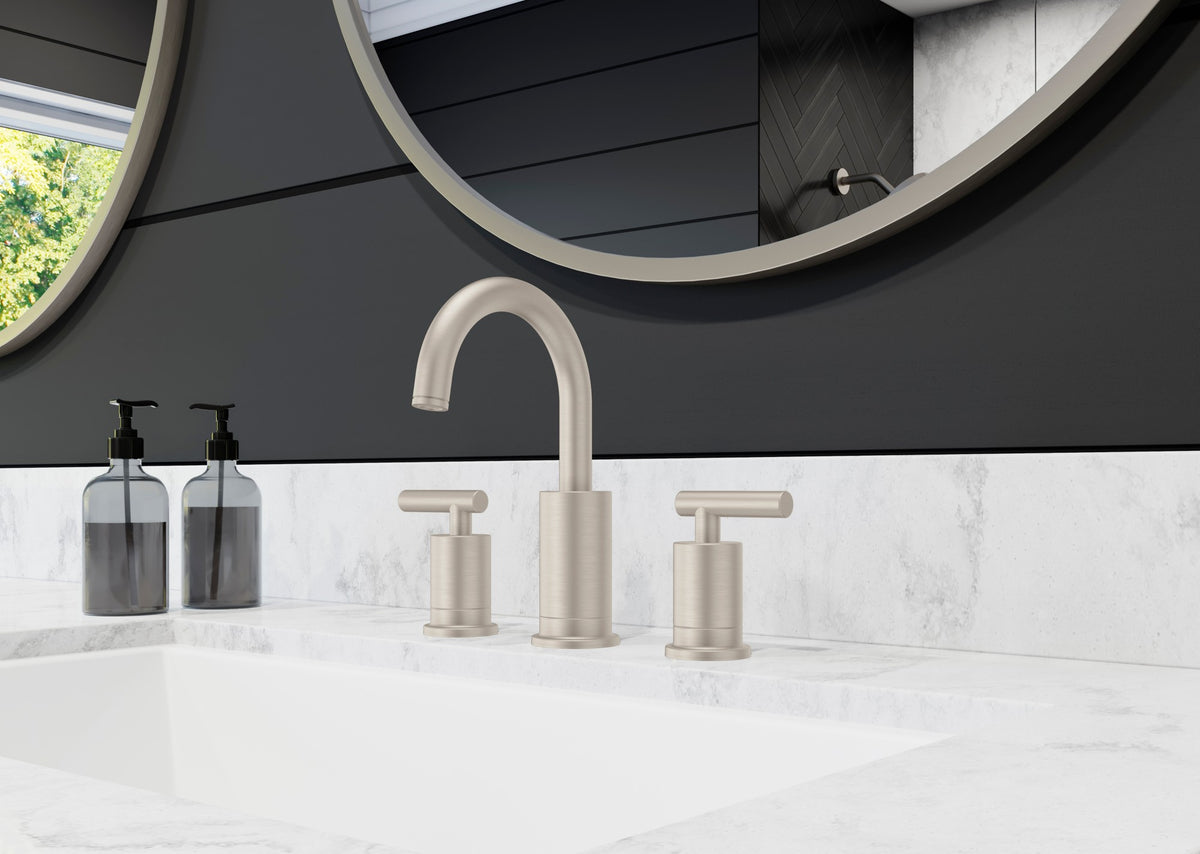 Pfister Contempra 2-Handle 8" Widespread Bathroom Faucet LG49-NCP in Brushed Nickel - view 2