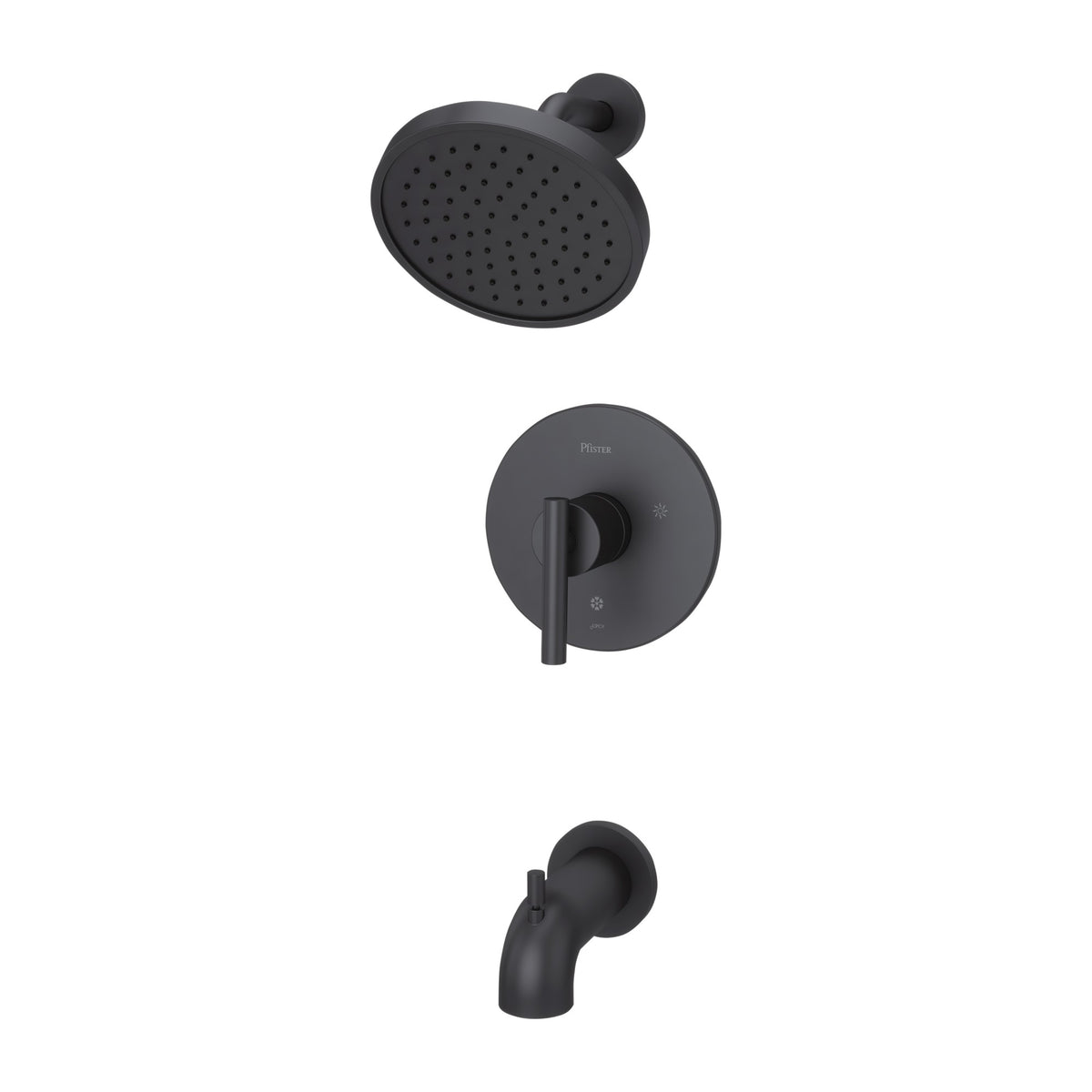 Pfister Contempra 1-Handle Tub & Shower Trim Kit in Matte Black