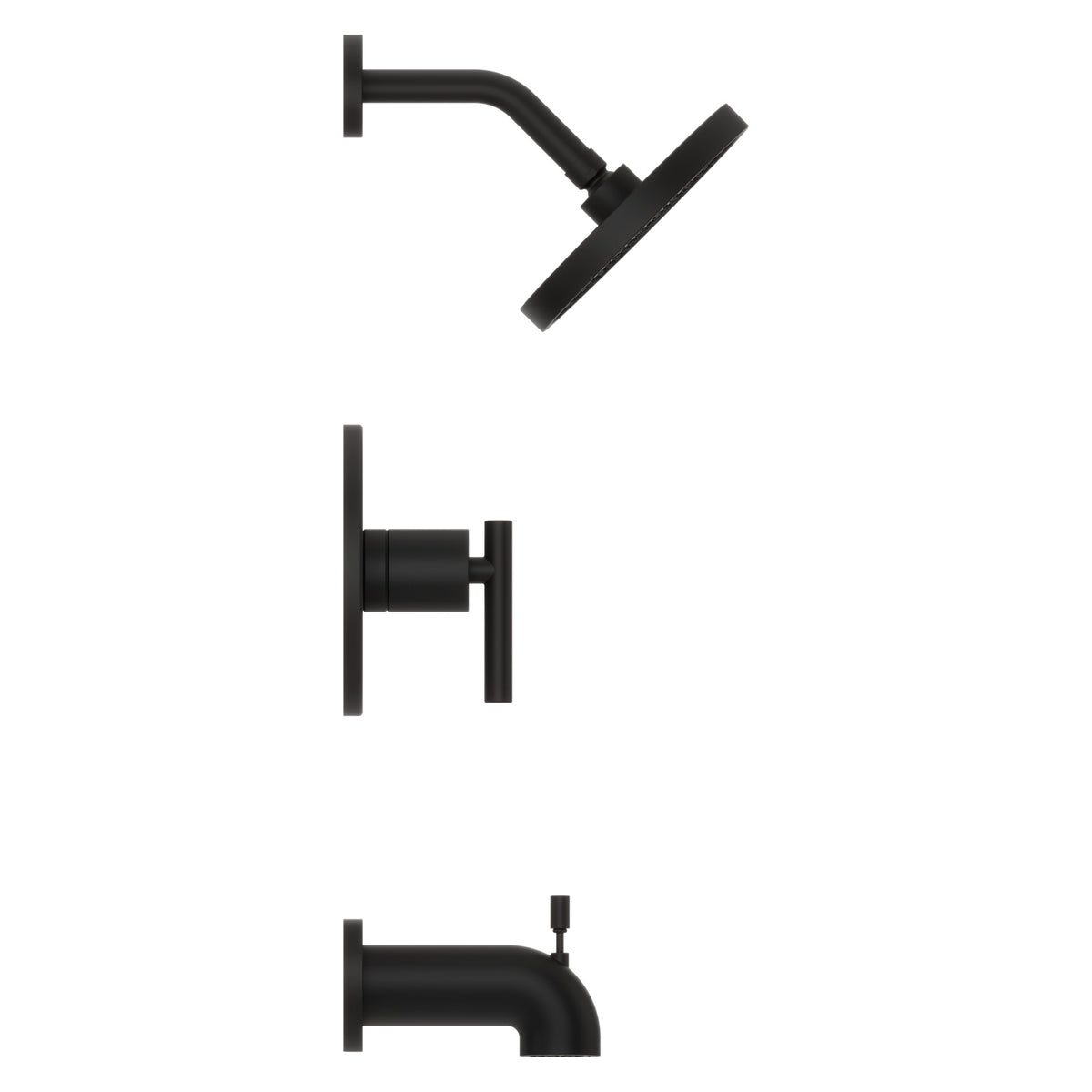 Pfister Contempra 1-Handle Tub & Shower Trim Kit in Matte Black - view 2