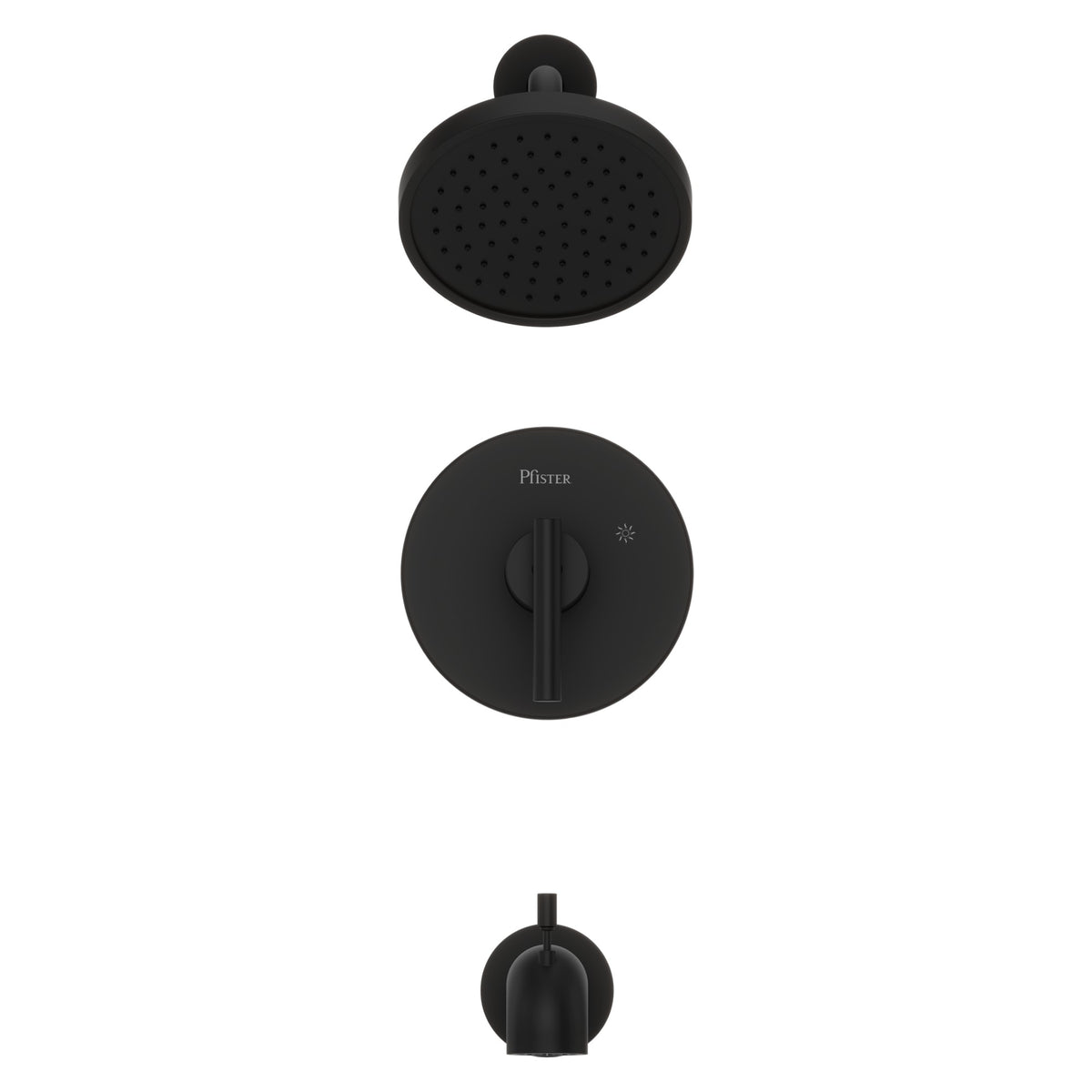 Pfister Contempra 1-Handle Tub & Shower Trim Kit in Matte Black - view 6