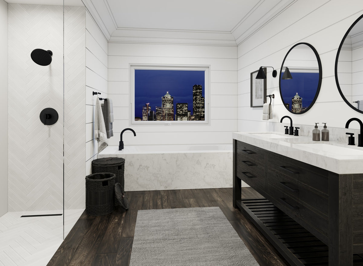Pfister RT6-5NCB Matte Black - room scene 1
