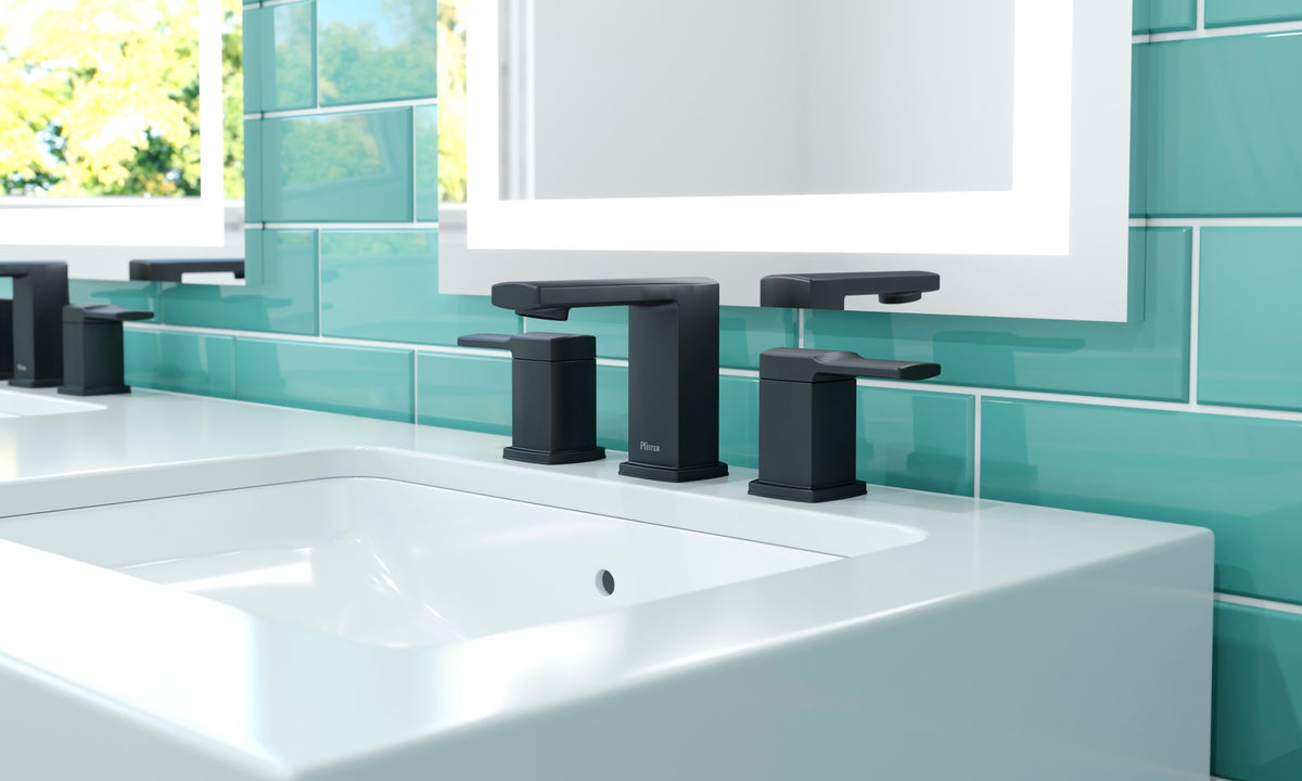 Pfister Deckard 2-Handle 8" Widespread Bathroom Faucet in Matte Black - view 6
