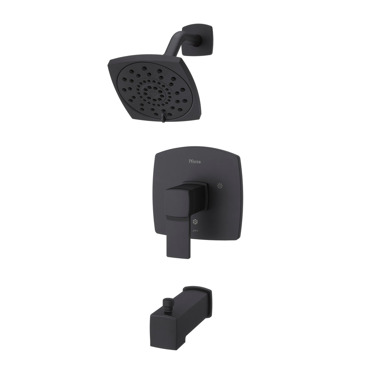 Pfister Deckard 1-Handle Tub & Shower Trim Kit in Matte Black