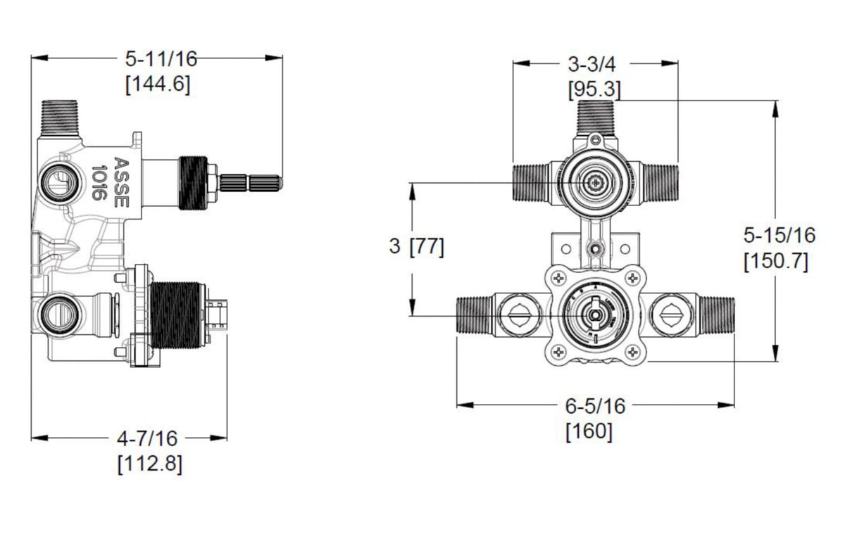 Pfister 015-3WDNSS - dimensions