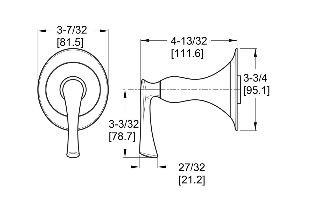 Pfister 016-RH1 - dimensions