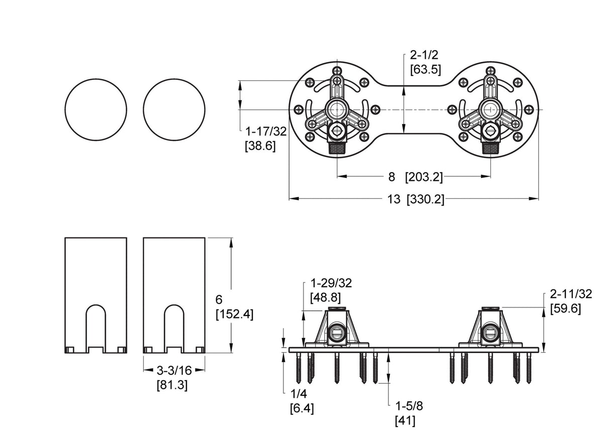 Pfister 0X6-340R - dimensions