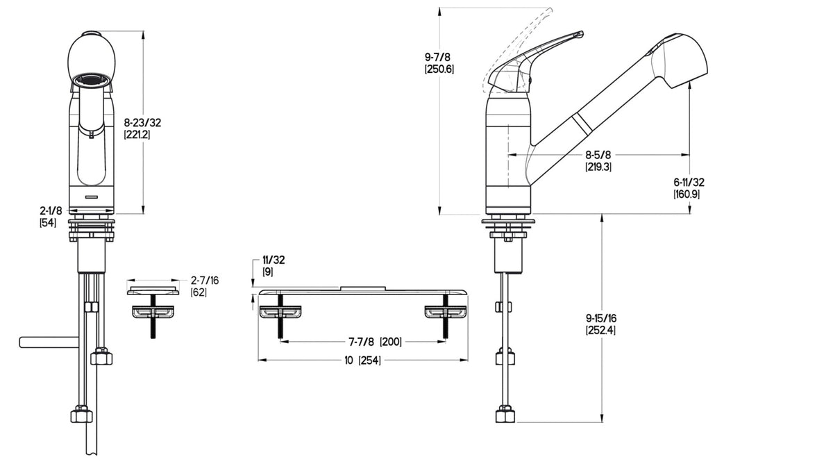 Pfister G133-10 - dimensions