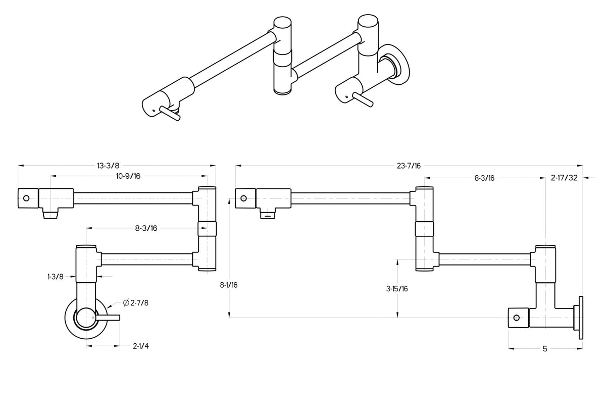 Pfister GT533-PF - dimensions