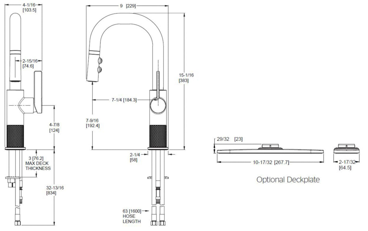Pfister GT572-MT - dimensions