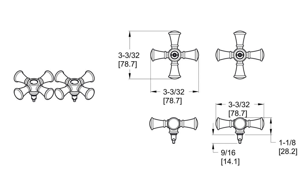 Pfister HHL-049TB - dimensions