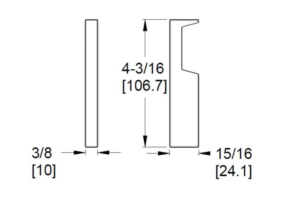 Pfister HHL-LG6-1VRVL - dimensions