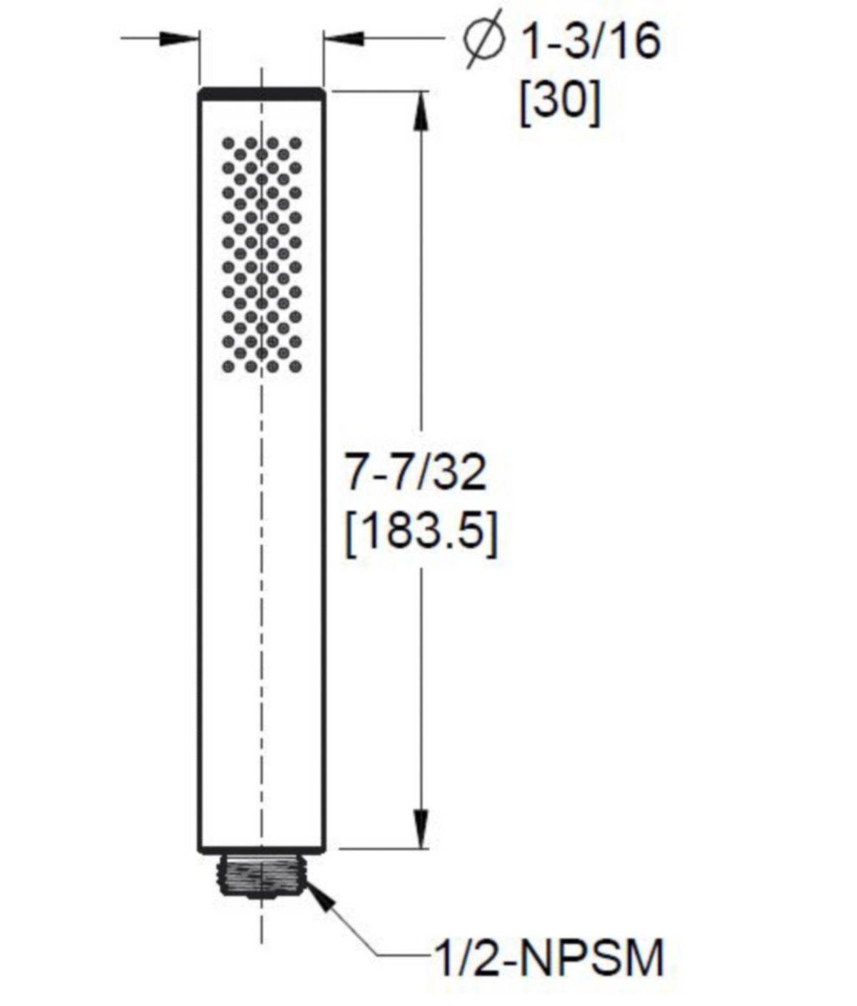 Pfister HSC-01SHW - dimensions