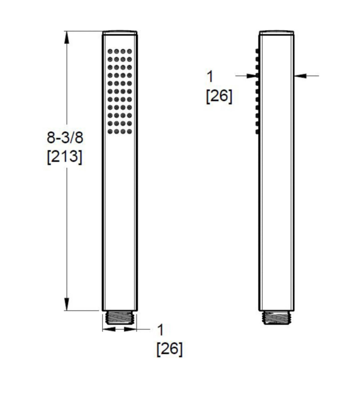 Pfister HSC-02SHW - dimensions