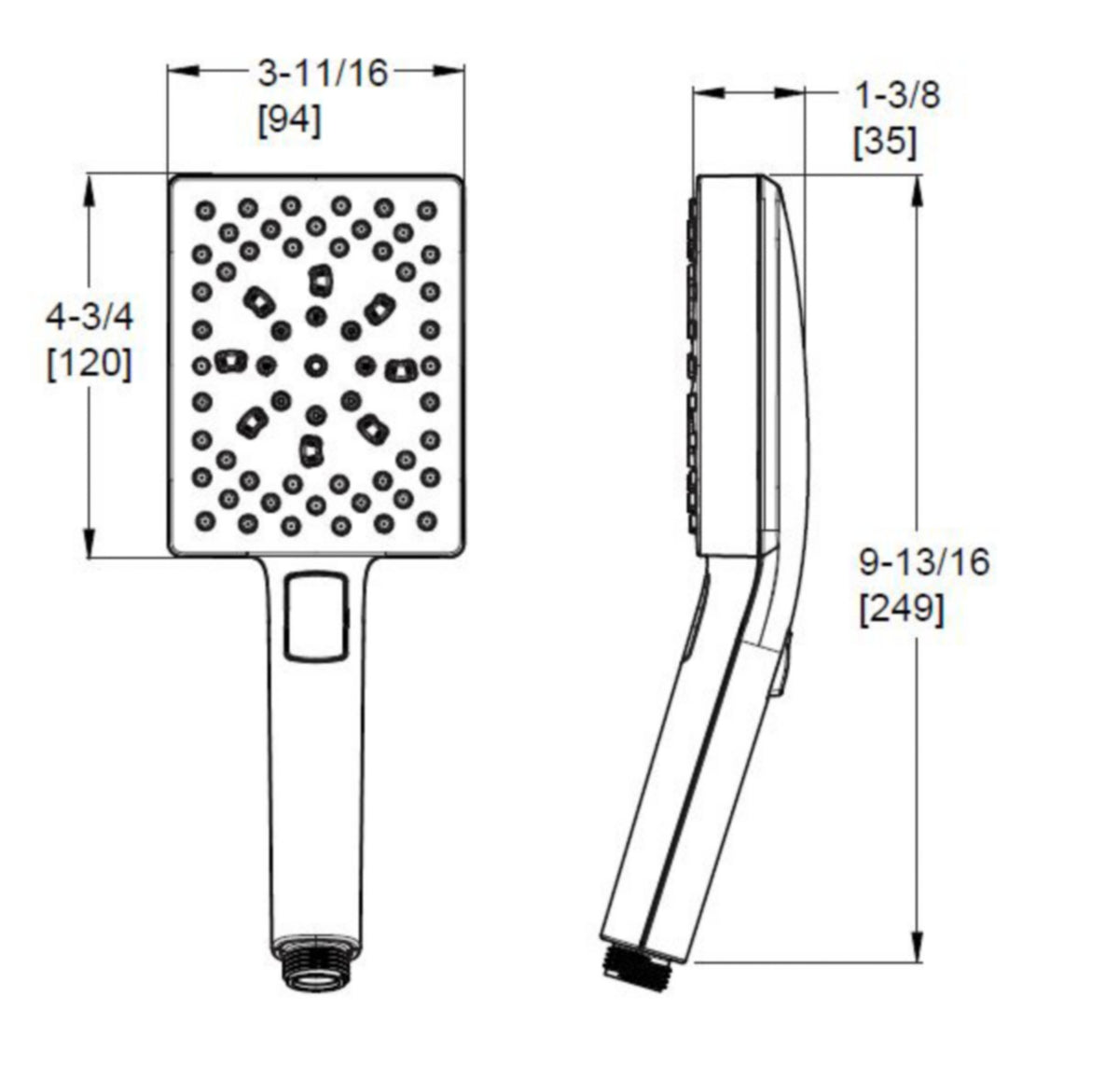 Pfister HSC-04SHW - dimensions