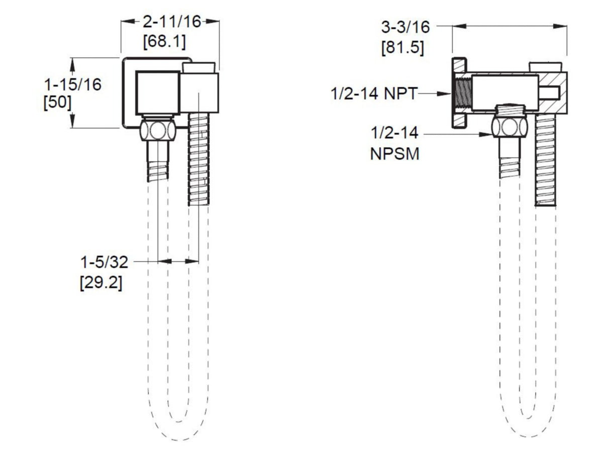 Pfister HSK-02SHW - dimensions