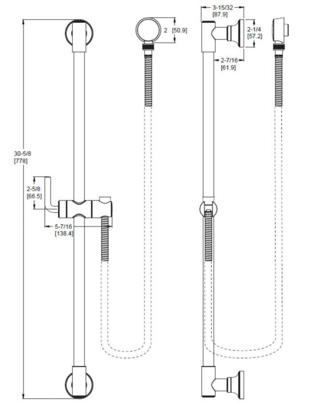 Pfister HSK-40SHW - dimensions