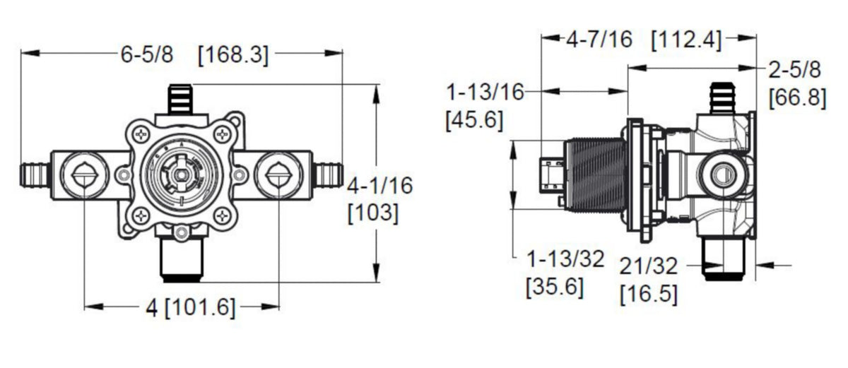 Pfister JX8-340P - dimensions