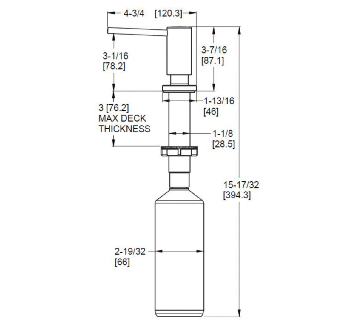 Pfister KSD-MDR - dimensions