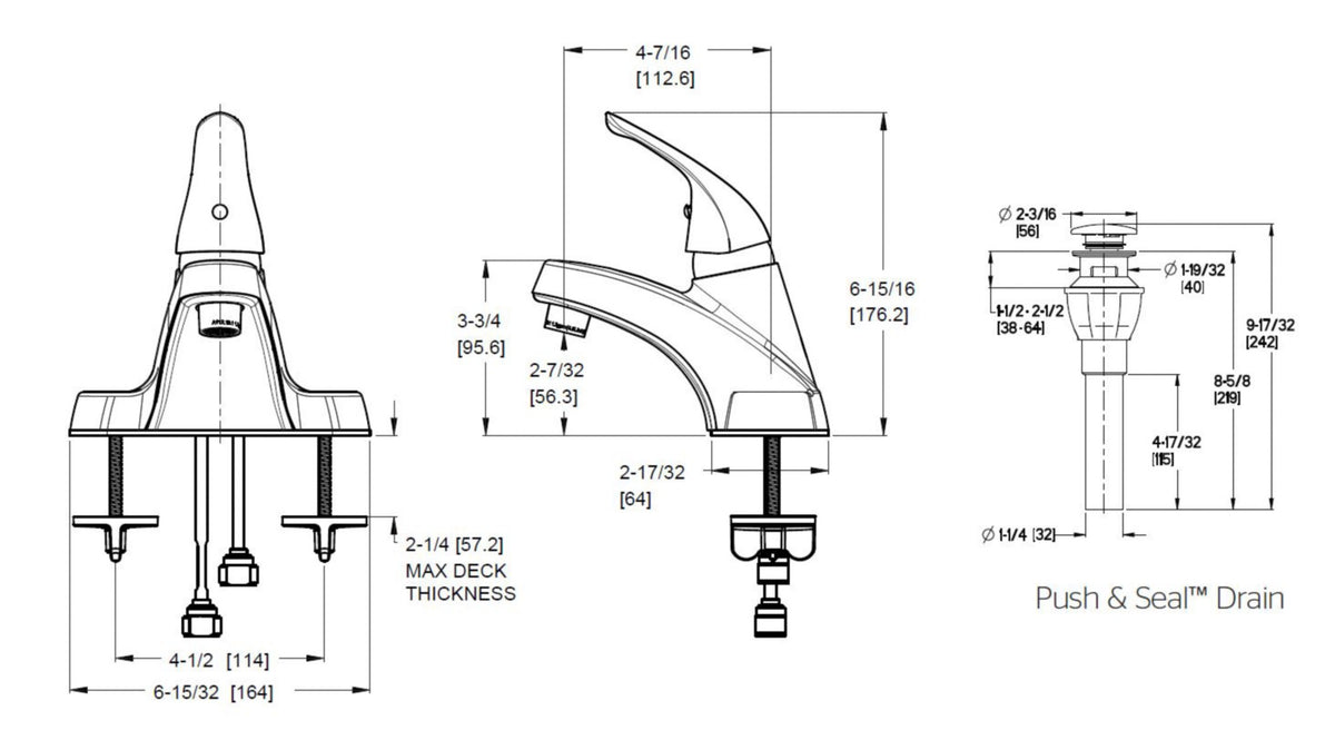 Pfister LG142-8000 - dimensions