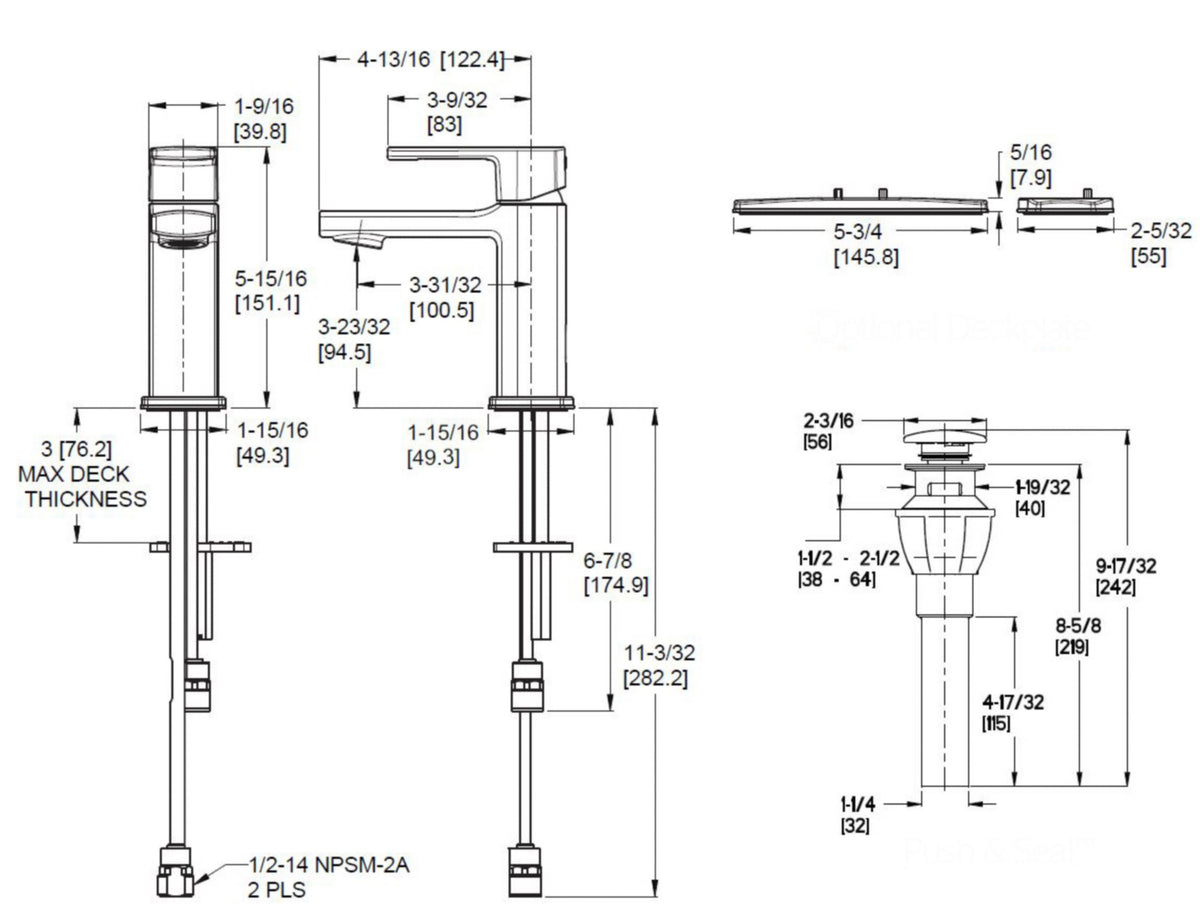 Pfister LG42-DAPK - dimensions