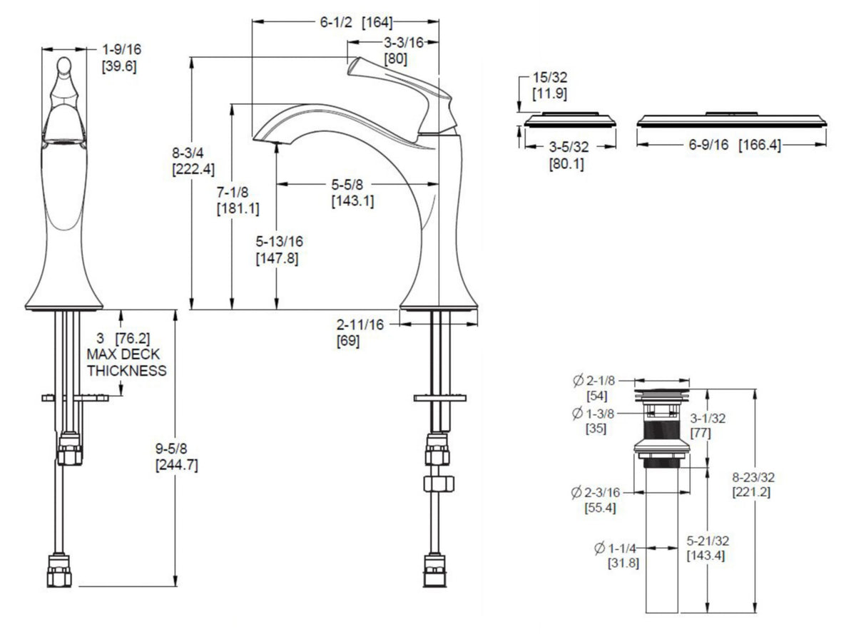 Pfister LG42-RH2 - dimensions