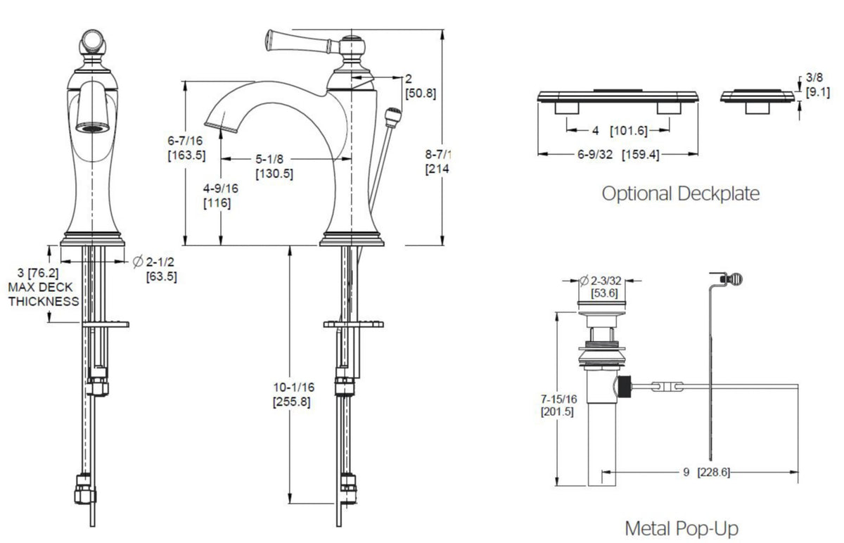 Pfister LG42-TB0 - dimensions