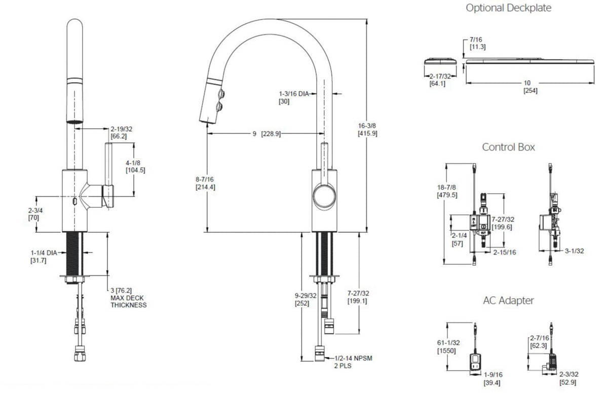 Pfister LG529-ESA - dimensions