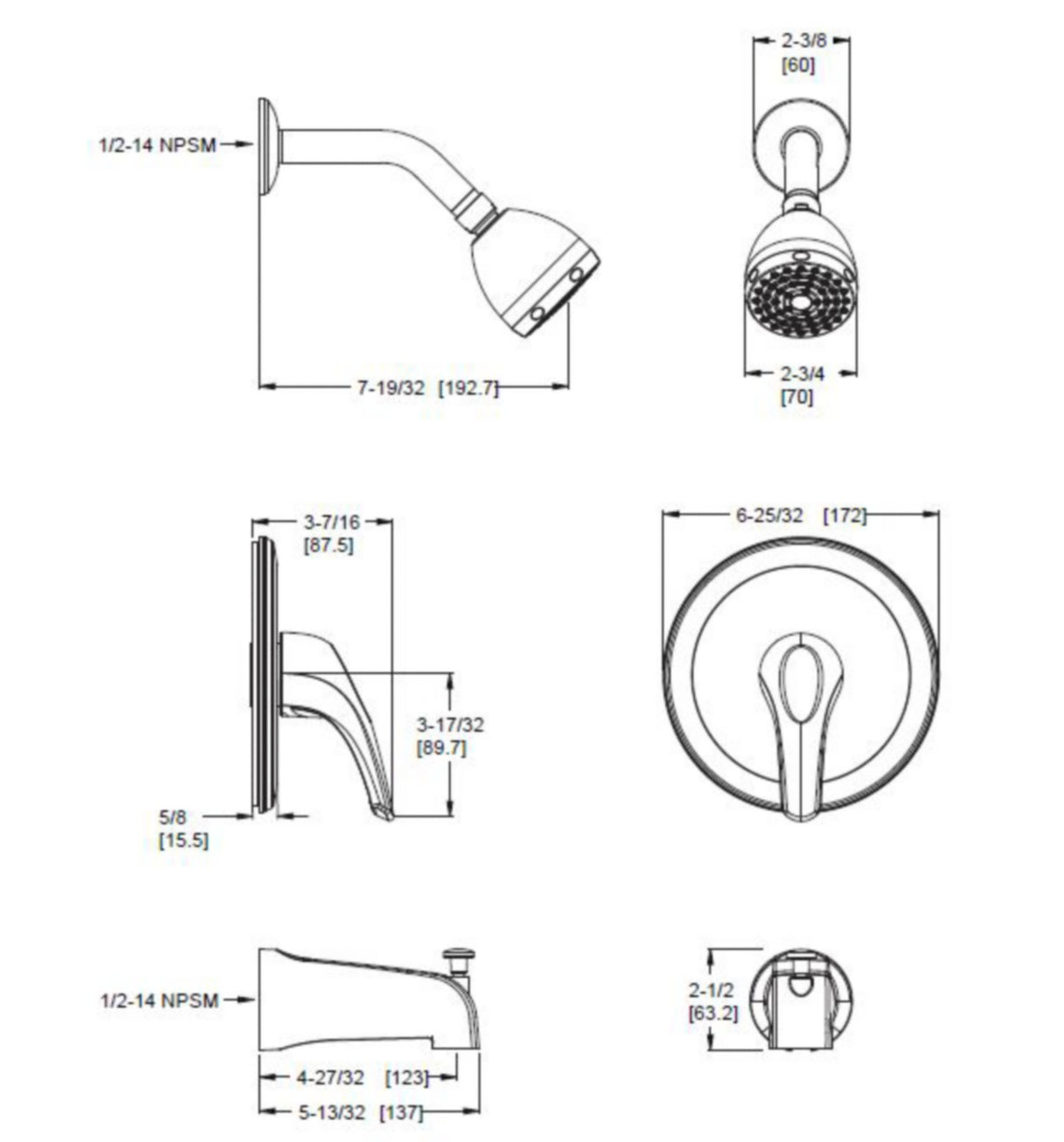 Pfister LG89-0300 - dimensions