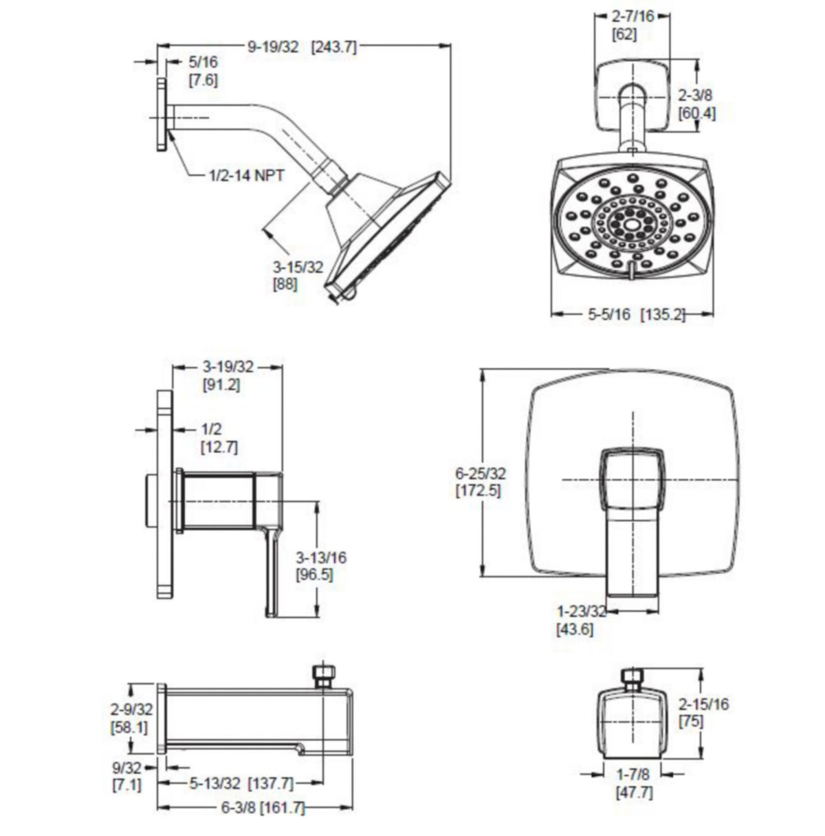 Pfister LG89-7DA - dimensions