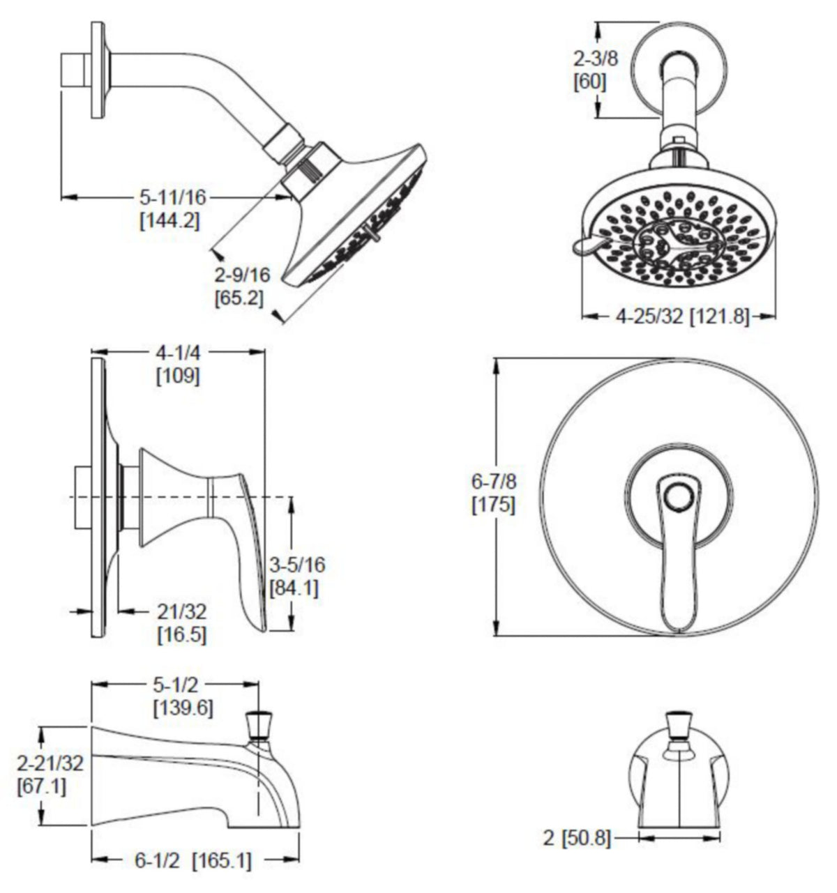 Pfister R89-1WR - dimensions