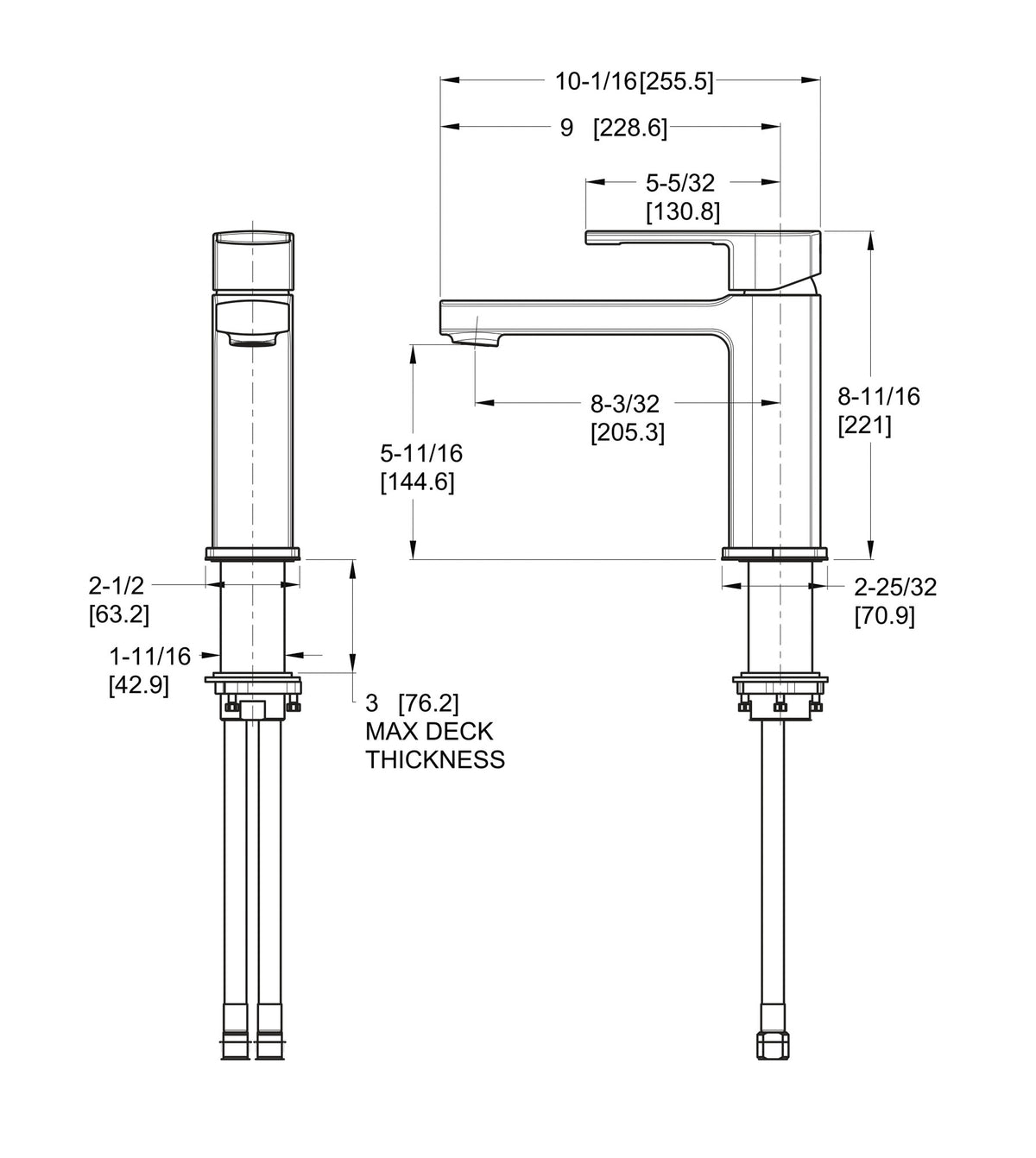 Pfister RT6-1DA - dimensions