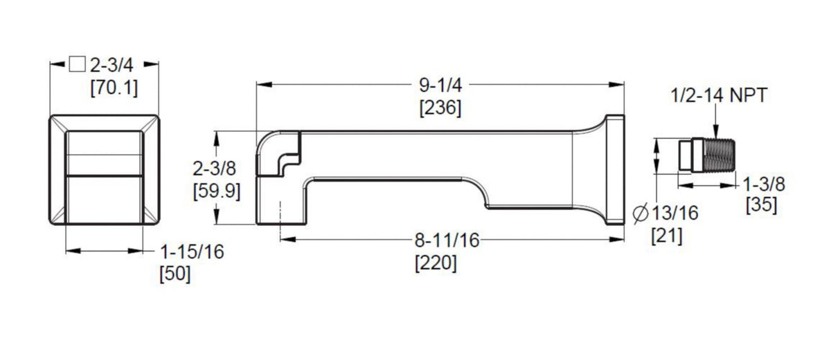 Pfister TBS-02SHW - dimensions