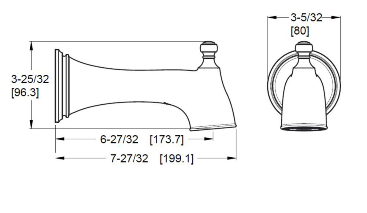 Pfister TBS-03SHW - dimensions