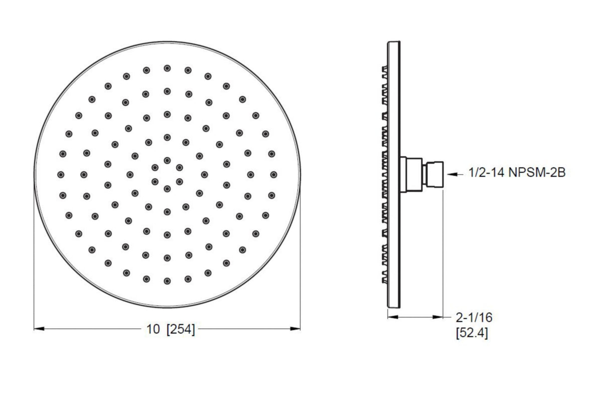 Pfister USH-03SHW - dimensions