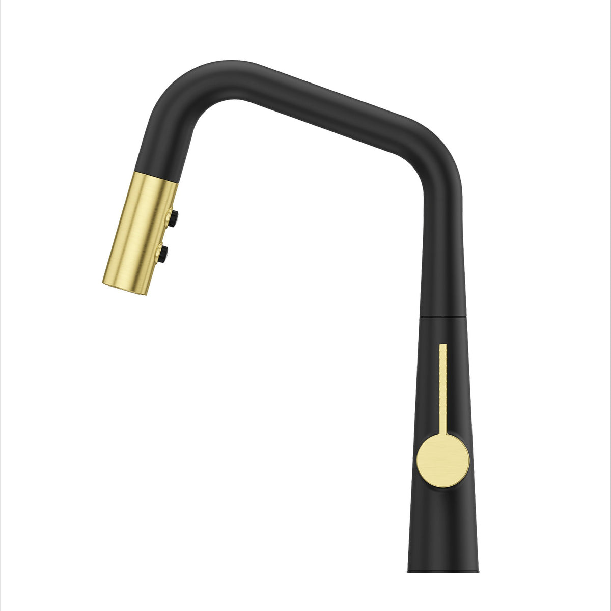 Pfister Asari 1-Handle Pull-Down Kitchen Faucet in Combo-Matte Black and Brushed Gold - view 9