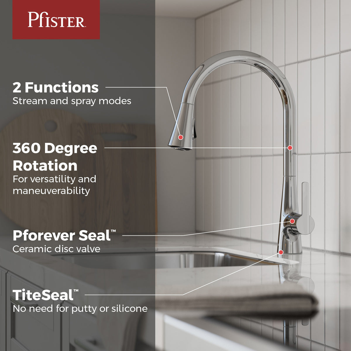 Pfister GT529-PFM2C Polished Chrome - detail 4
