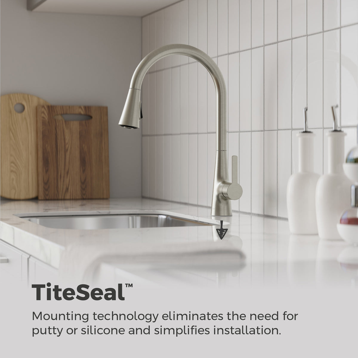 Pfister Pfirst Modern 1-Handle Pull-Down Kitchen Faucet in Stainless Steel - view 5