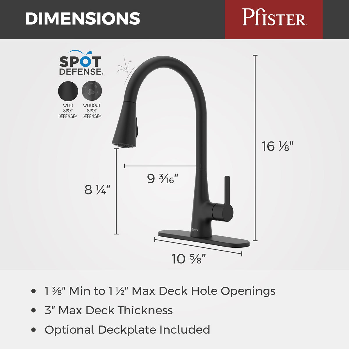Pfister GT529-PFM2SDB Spot Defense Matte Black - detail 3