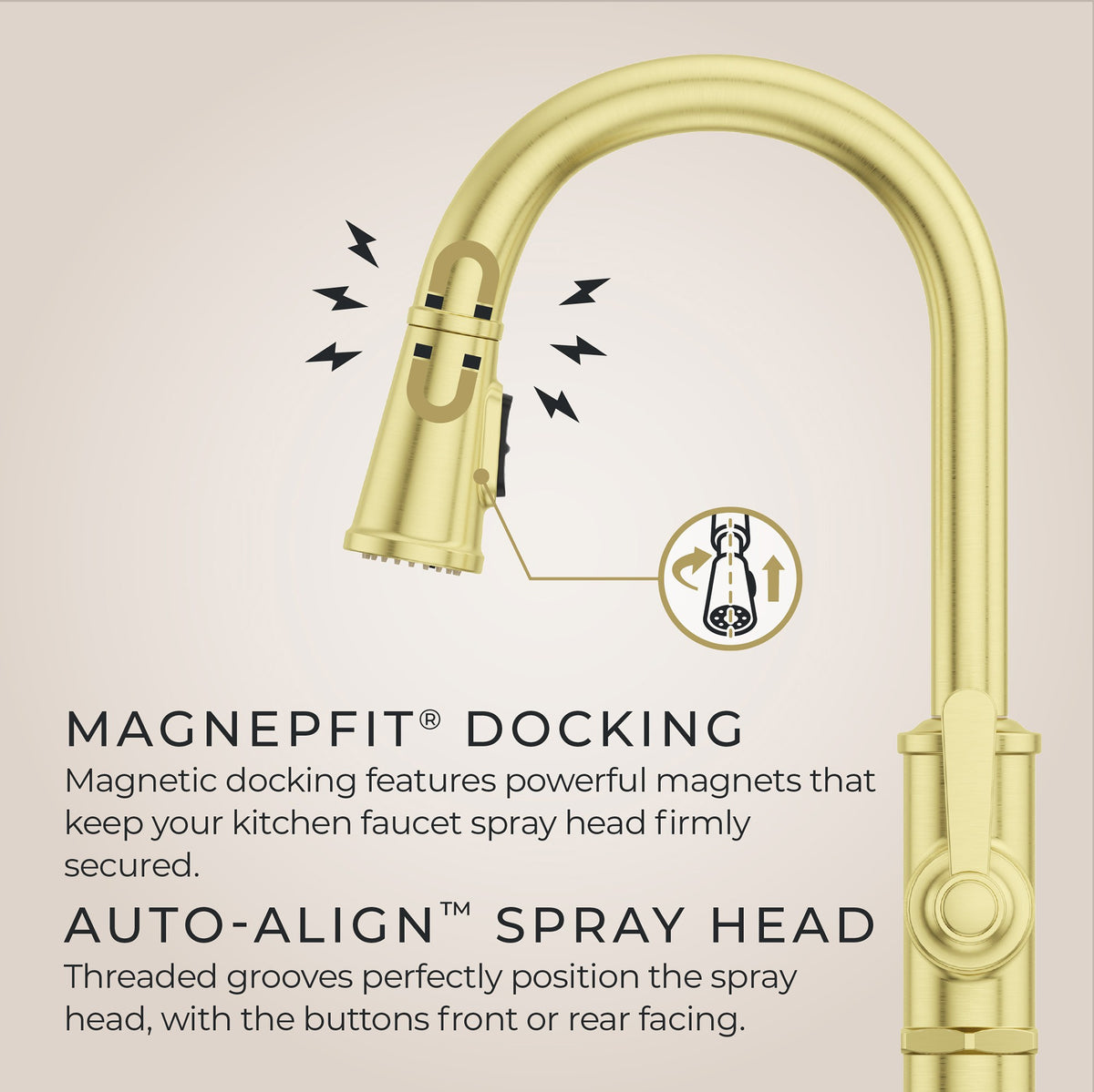 Pfister GT529-TDBG Brushed Gold - detail 4