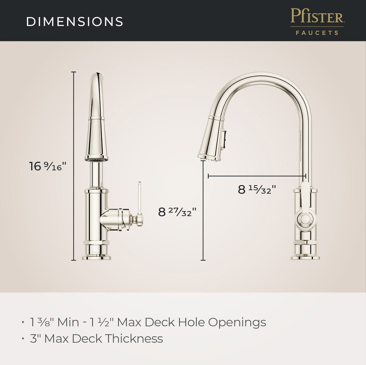 Pfister GT529-TDD Polished Nickel - detail 1