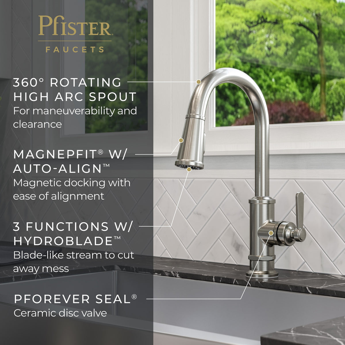Pfister GT529-TDS Stainless Steel - detail 2