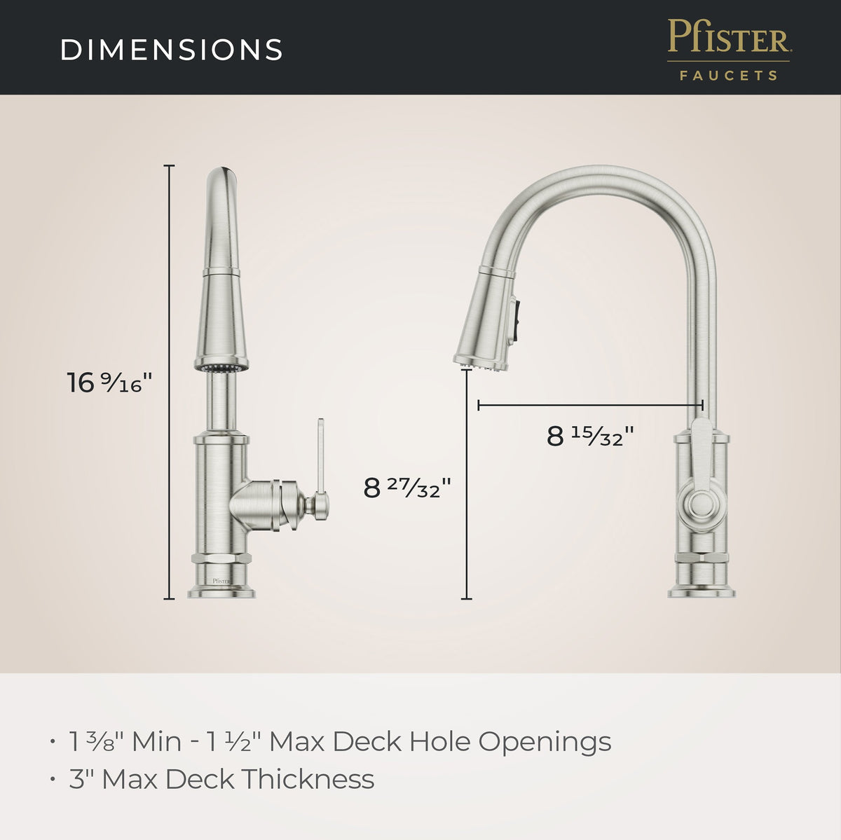 Pfister GT529-TDS Stainless Steel - detail 1