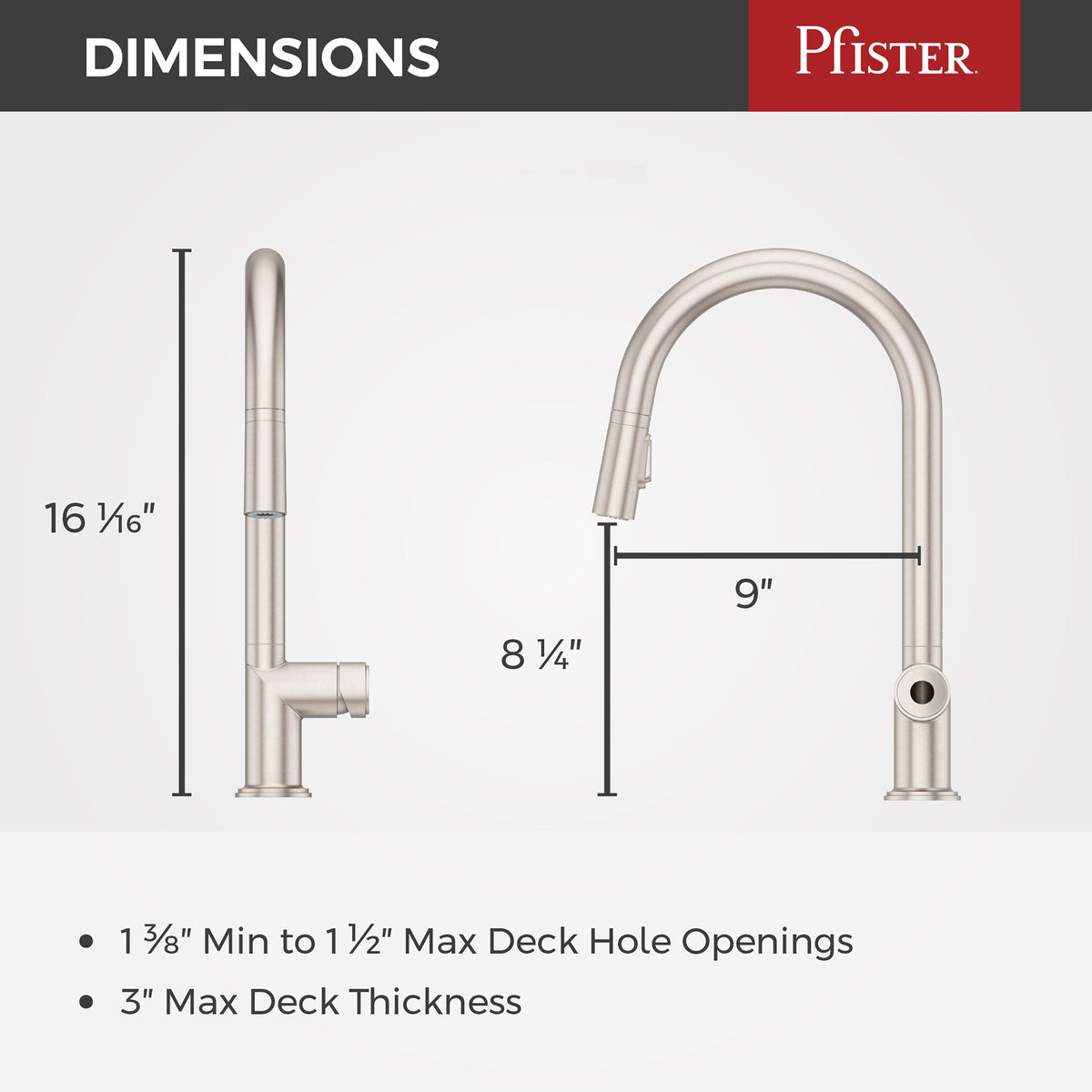 Pfister GT529-TNTGS Spot Defense Stainless Steel - detail 3