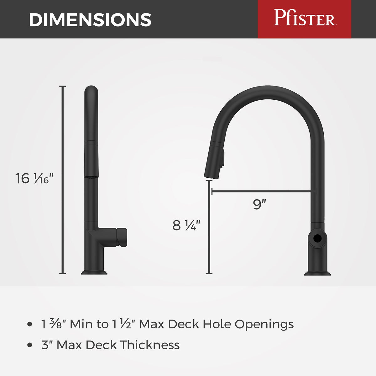 Pfister GT529-TNTSDB Spot Defense Matte Black - detail 4