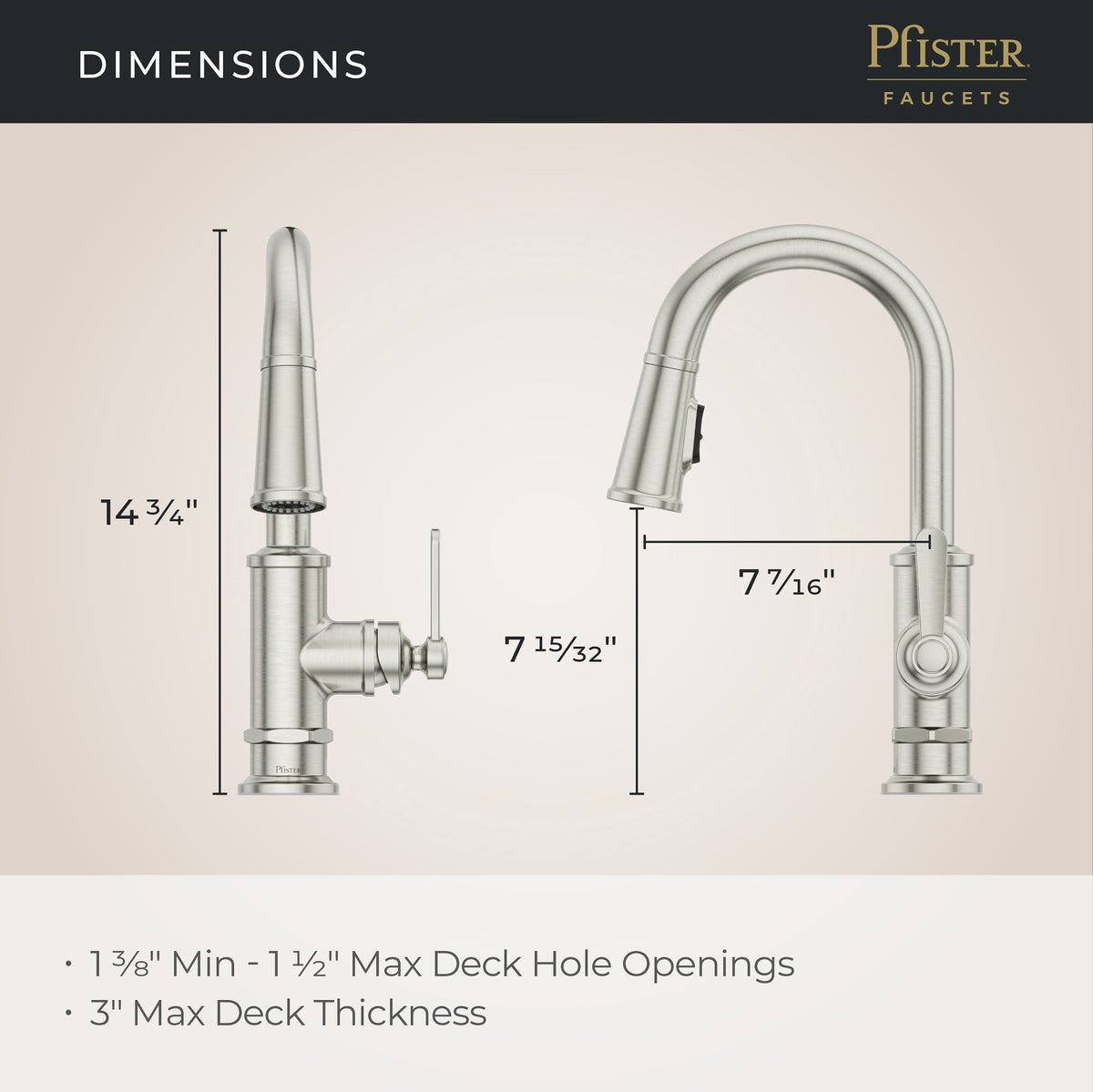 Pfister GT572-TDS Stainless Steel - detail 2