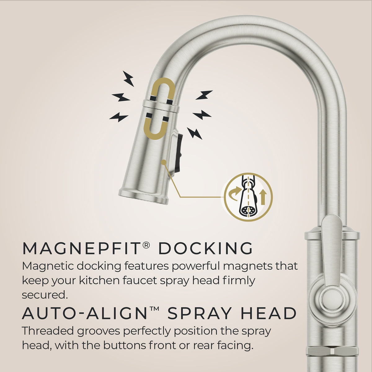 Pfister GT572-TDS Stainless Steel - detail 3