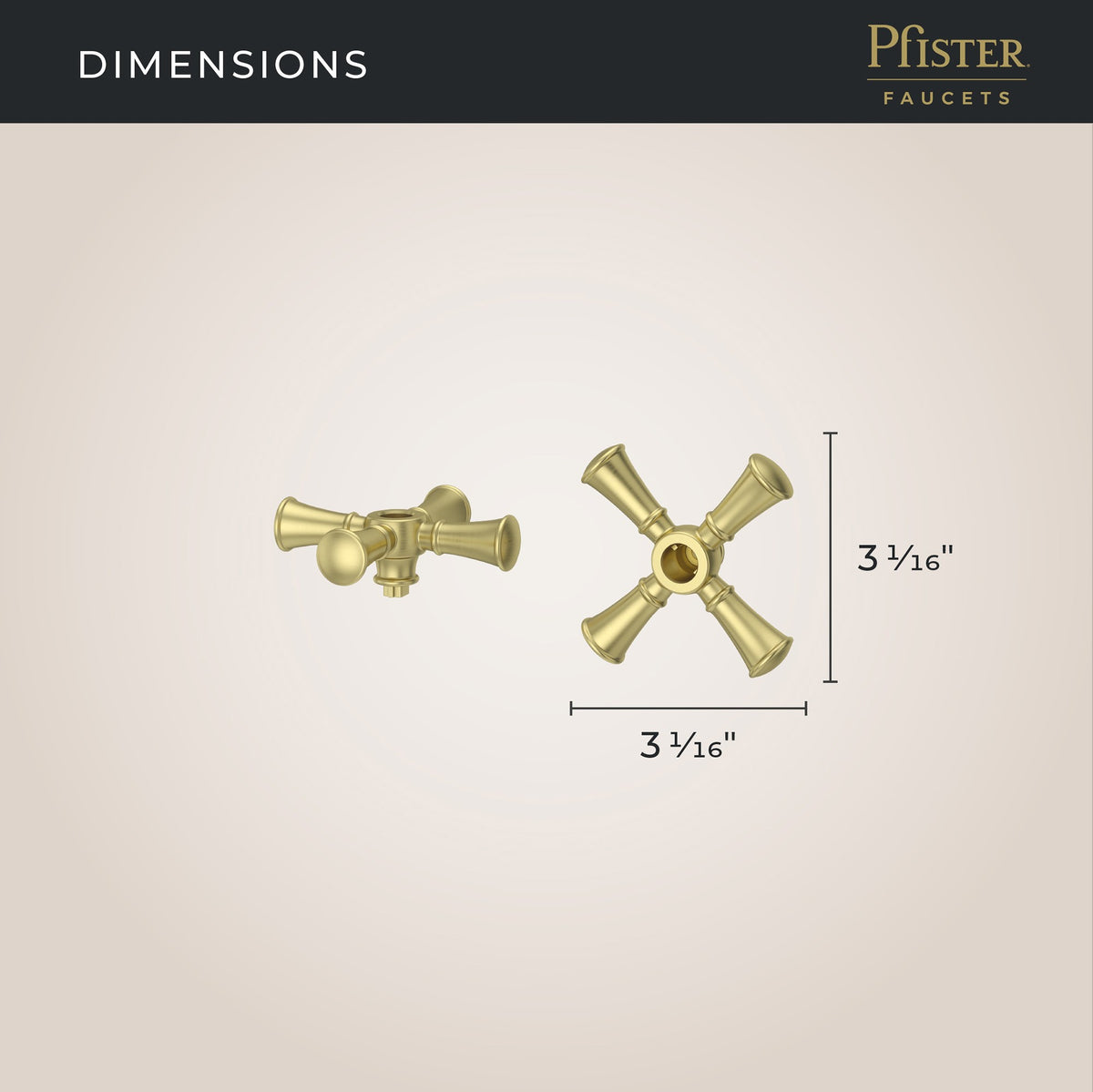 Pfister HHL-049TBBG Brushed Gold - detail 1
