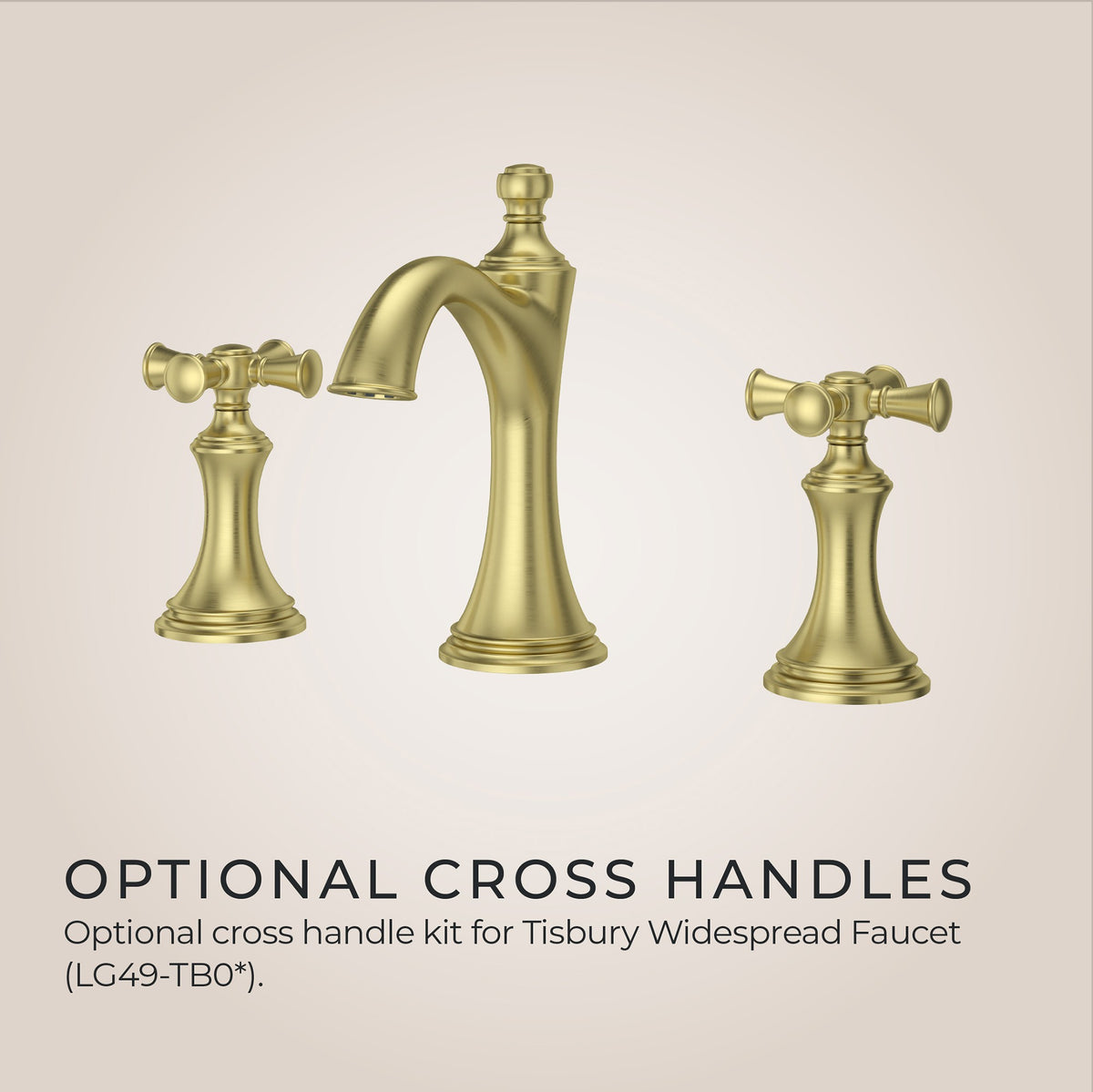 Pfister Tisbury Cross Handle Kit HHL-049TB in Brushed Gold - view 2