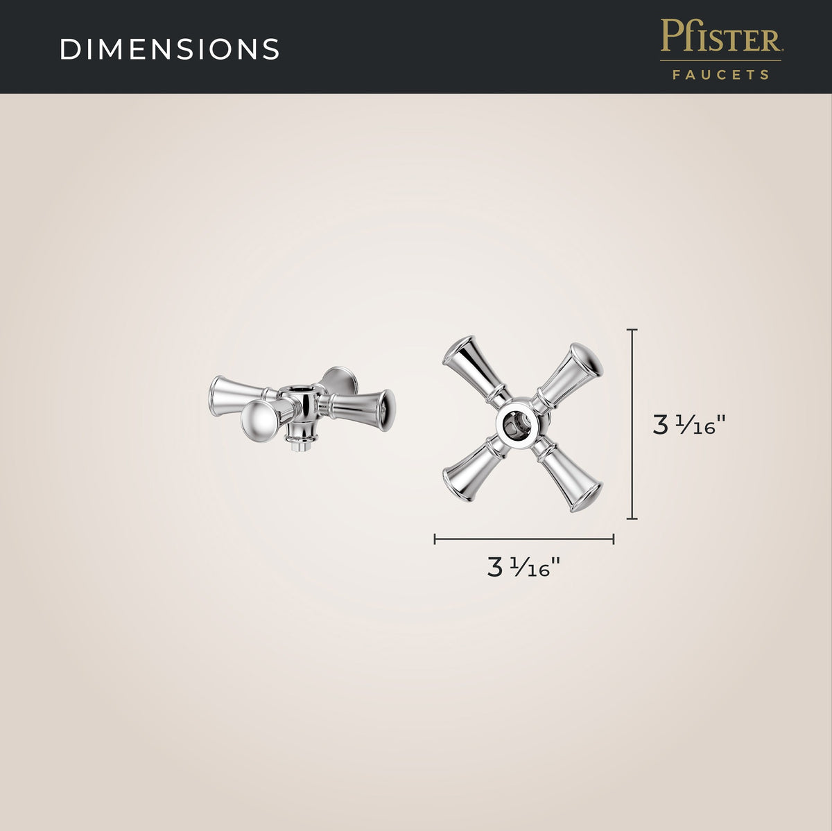Pfister HHL-049TBC Polished Chrome - detail 2